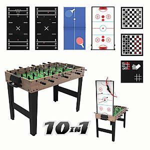 RealPlay Tzumi 10-In-1 Compact Arcade Game Table (49.2"x24"x31.4") $90 + Free S/H