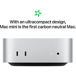 Apple Mac Mini M4 Desktop (2024): 256GB SSD, 16GB RAM, WiFi/Bluetooth, macOS $479 + Free S/H