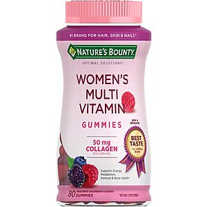 Women's Nature's Bounty Multivitamin Gummies: 140-Count $5.10 or 80-Count $3.60 w/ Subscribe & Save