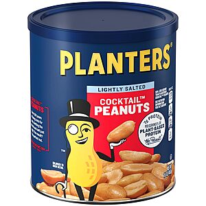 16oz. Planters Peanuts Snack (Lightly Salted) $2.40 w/ Subscribe & Save