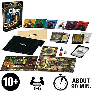 Clue Escape: The Midnight Hotel Mystery Board Game $10.20 