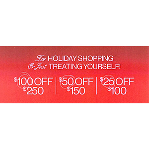 Urban Outfitters Sitewide Savings (various brands): $25 Off $100+, $50 Off $150+ $100 Off $250+ + Free S/H on $50+