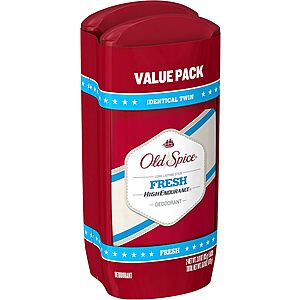 $3.71* | 2-Pack 3-Oz Old Spice High Endurance Long Lasting Stick Men's Deodorant (Fresh) at Amazon