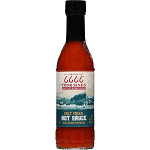 6oz. 6666 Four Sixes Salt Creek Cayenne Pepper Hot Sauce $2 w/ Subscribe & Save