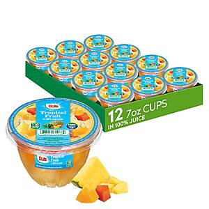 12-Pack 7-Oz Dole Tropical Fruit Bowls in 100% Juice Snack Cups $13.20 w/ Subscribe & Save