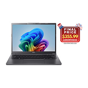 Acer Aspire 14 AI Touch Laptop Intel Ultra 5 226V 16GB LPDDR5 1TB SSD (1920x1200) Refurbished $355.99 at Acer via eBay