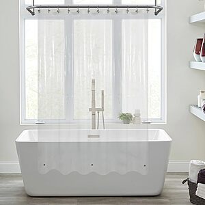 72"x72" Mrs Awesome Lightweight Shower Curtain Liner w/ 3 Magnets (Clear) $4 