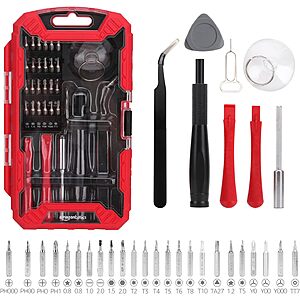 32-Piece Amazon Basics Electronics Screwdriver Repair/Maintenance Tool Kit (Red) $9.10 or Less (Eligible Amazon Accounts)