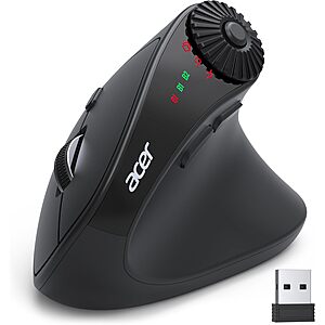 Acer Ergonomic Wireless Mouse w/ Side Scroll Wheel and Dual Modes (4000 DPI) $17.65 & More