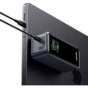 Bestbuy Anker - Power Bank (20000mAh, 200W, 3-Port) - Black - Open Box - excellent $62