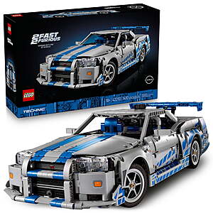 Sam's Club Members: LEGO Technic 2 Fast 2 Furious Nissan Skyline GT-R (R34) Car (42210) $99.81 + Free Shipping Plus Members