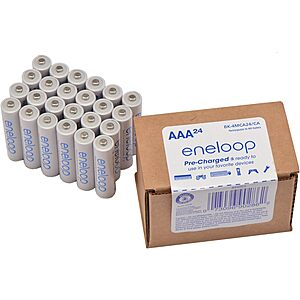 24-Ct Eneloop AAA 2100-Cycle Rechargeable Battery Pack $41 + Free S/H