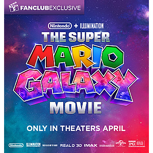 Fandango Movie Ticket Offer: The Super Mario Galaxy Movie (2026): Subscribe to Fandango's FanClub for 3-Months + Purchase One Ticket & Recieve 2 Additional Tickets Free w/ Purchase