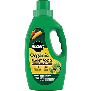 32-Oz Miracle-Gro Organic Liquid Fertilizer Plant Food $6.65 w/ S&S