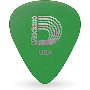 25-Pk D'Addario Duralin Medium Guitar Picks (Green; 0.85mm) $5 