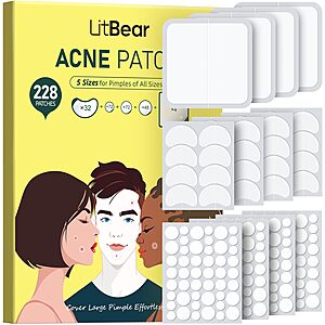 228-Ct LitBear Acne Patches (5 Sizes) $4 