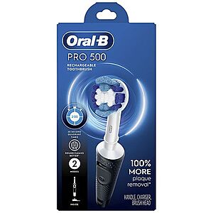 Oral-B Pro 500 Toothbush + 6-Ct Oral-B Clean Brush Heads + ~Earn $40.60 WG Cash $48 + Free Pickup