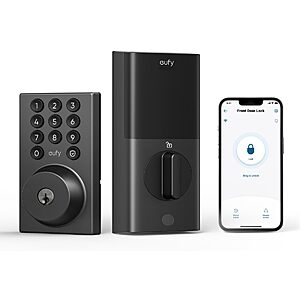 eufy Security Smart Lock C30 Keyless Entry Door Lock (Black) $55 + Free S&H