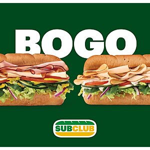 UPCOMING! SUBWAY SANDWICHES BOGO Footlongs for Sub Club Members April 1 to April 28