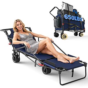 Leveleve Heavy Duty 2-in-1 Collapsible Folding Cart Wagon (various colors) $90 + Free S&H