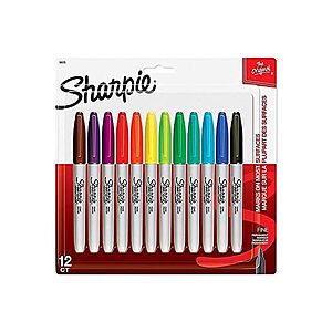 12-Ct Sharpie Fine Marker Pen Set $6.60 + Free S&H w/ Amazon Prime