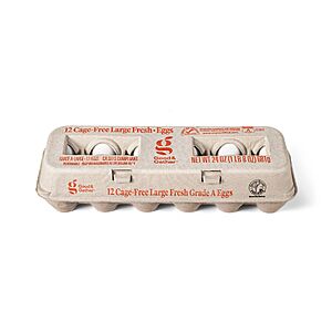 Good & Gather Cage-Free Large White Eggs: 18-Count or 12-Count Buy 1 Get 1 50% Off + Free Pickup
