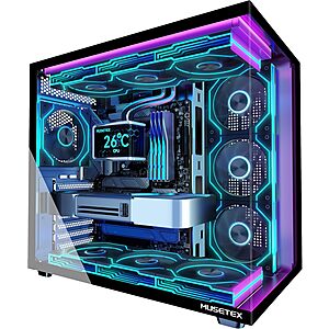 Musetex Y6 ATX Mid Tower Computer Case w/ 7x Infinity Mirror PWM ARGB Fans $80 + Free S&H