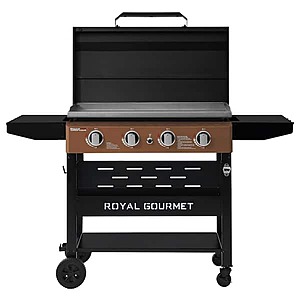 Royal Gourmet 4-Burner Propane Gas Griddle w/ Hood (Black/Bronze) $269.99 + Free Shipping