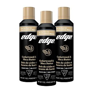 3-Pk 7oz. Men's Edge Shaving Gel (Cedarwood & Shea Butter) $8.25 w/ S&S