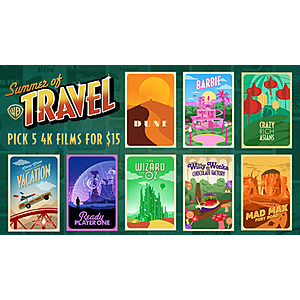 Warner Bros 4K Summer of Travel Digital Films: Furiosa: A Mad Max Saga, Dune 5 for $15 & Many More