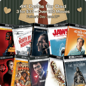 4K UHD Physical Movies: Harvey, Jaws, Amadeus, Blazing Saddles & More 3 for $33 + Free S&H