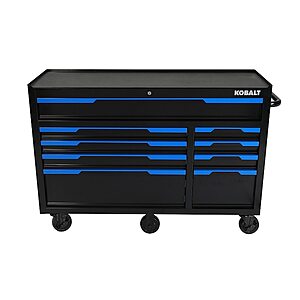 52" Kobalt K1 Powder Coated Steel Rolling Bottom Tool Cabinet