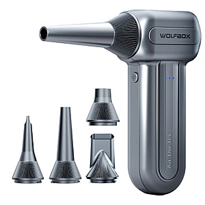 Wolfbox DF60 3-Setting Electric Air Turbo Fan Duster $26 + Free S&H