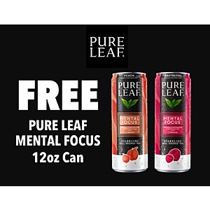 Zenivize Digital Wallet Coupon: 12oz. Pure Leaf Mental Focus Sparkling Tea Can Free to Claim (Valid thru 7/30)