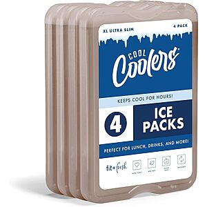 4-Pack Cool Coolers by Fit & Fresh XL Slim Ice Packs $7 + Free Shipping w/ Prime or on $35+