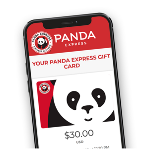 $30 Panda Express Gift Card + $8 Bonus Panda Express Gift Card $30 (Valid thru 6/21)