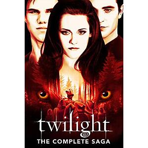 Twilight: The Complete 5-Film Saga (4K UHD Digital Films; MA) $12.99 w/ Amazon Prime Membership via Amazon