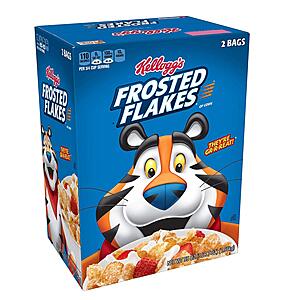 55oz. Kellogg's Frosted Flakes Giant Box Breakfast Cereal (2 Enclosed Bags) $5.90