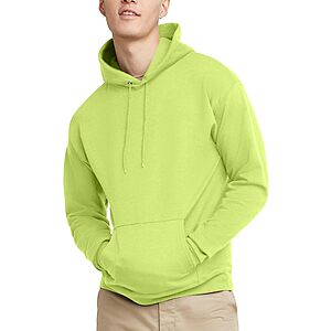 Men's Hanes EcoSmart Fleece Hooded Sweatshirt (Safety Green)