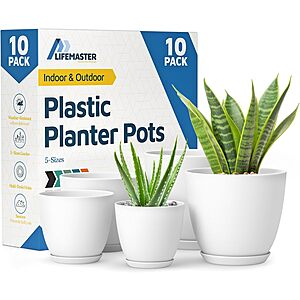 Lifemaster Eco Friendly Plant Pot Stackable Set