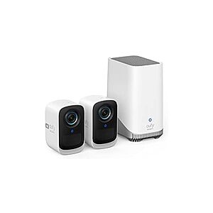 eufy Security S300 4K 3C 2-eufyCam Kit $100 + Free S&H w/ Amazon Prime