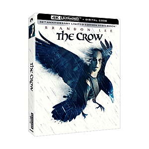 The Crow: 30th Anniversary Limited Edition Steelbook (4K HD + Digital Code) $23.50 