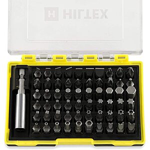 61-Pc Hiltex 1/4" Security Hex Bit Set w/ Magnetic Extension Adapter $10.10 