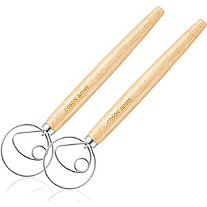 2-Pk 13.5" Coson Home Danish Dough Hand Whisk Mixing Tool $4.45 