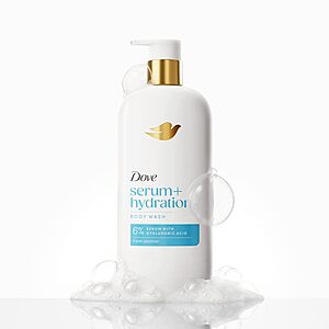 18.5 Ounce Bottle Dove Body Wash Hydration Boost 6% Hydration Serum with Hyaluronic - $6.49 AC & S&S - YMMV @Amazon