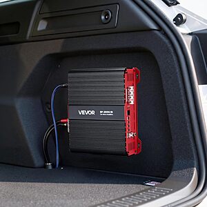 Vevor 2000W Monoblock Class D Car Amplifier With Remote Subwoofer Level Control