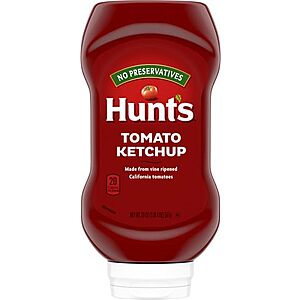 Select Amazon Accts: 20oz. Hunt's Tomato Ketchup $0.95 w/ S&S