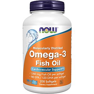 NOW Foods Omega-3 Fish Oil Softgels