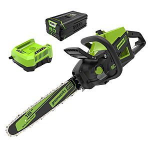 Greenworks 80V 16” Chainsaw w/ 4.0 Ah Battery/Charger w/ 16" Replacement Chain $119 + Free Pickup