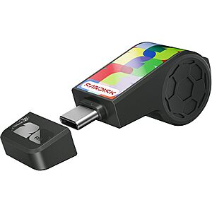 128GB Sandisk USB-C Flash Drive w/ Custom Lanyard (FIFA World Cup Edition) $23 
